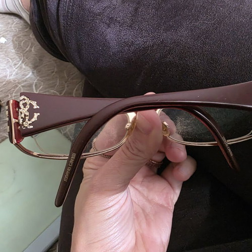 Roberto Cavalli glasses frame collectible, like new, red and gold
