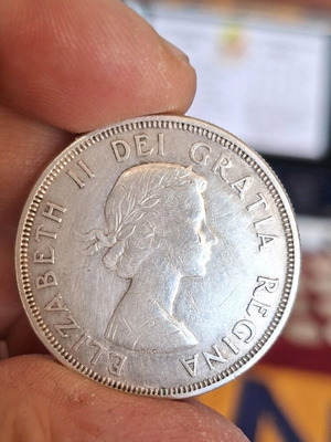 Large silver Canadian coin used