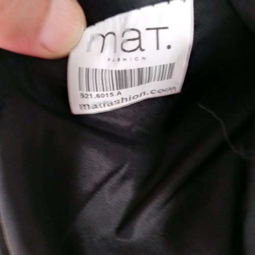 Mat black skirt used with special hem, waist 50, size XL