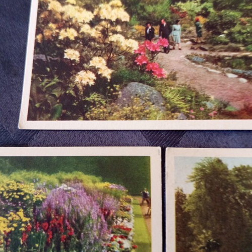 Swedish postcards from the 1950s, set of three, used