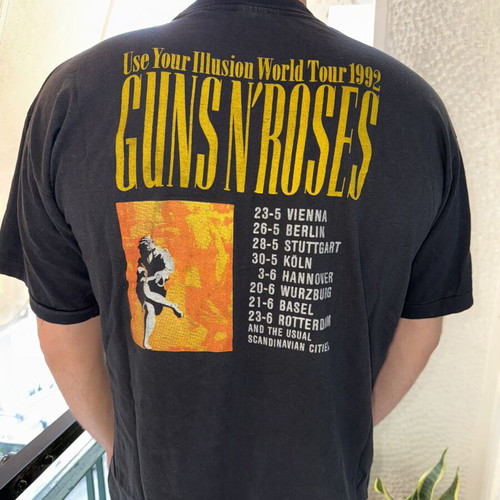 Guns N’ Roses Use Your Illusion World Tour 1992 Vintage T-Shirt medium black used