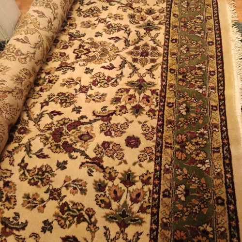 Persian Machine-Made Rug like new, greenish-ecru beige 240x1.60