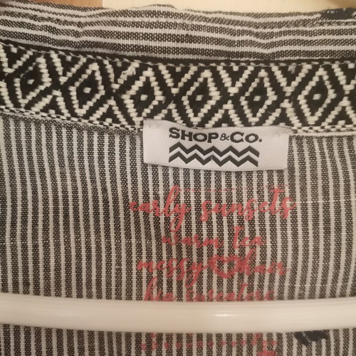Striped shirt used, cotton, size M/L by Shop And Co