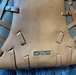 Calvin Klein leather shoulder bag tan like new