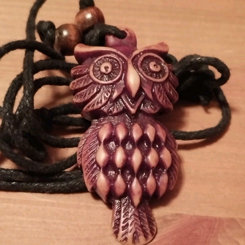Boho owl necklace used in excellent condition