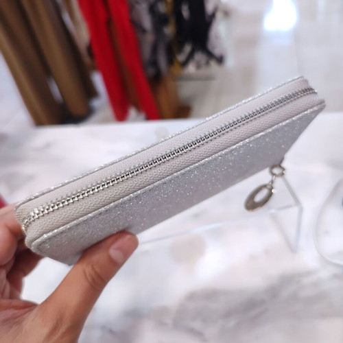 Silver Glitter Moonlight women's wallet new, silver