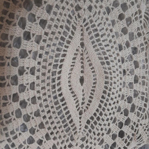 Set of 3 handmade placemats like new, ecru-beige