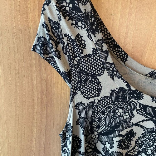 Rouge Paris A-line dress new, black and beige with lace