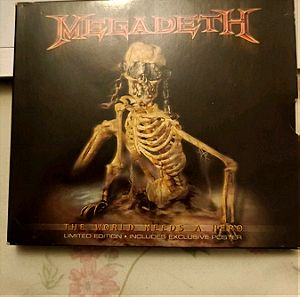 Megadeth: The World Needs A Hero. Limited edition cd με ένθετο πόστερ. Χέβι μέταλ. Made in England.