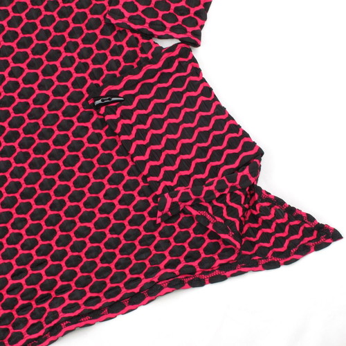 Joseph Ribkoff blouse size M like new, pink and black with collar and pockets