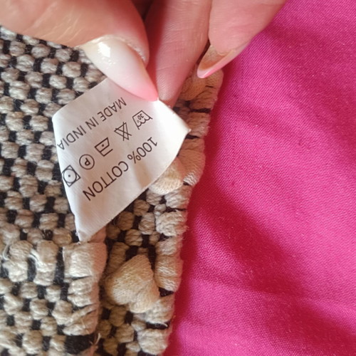 Cotton rug used, no damage