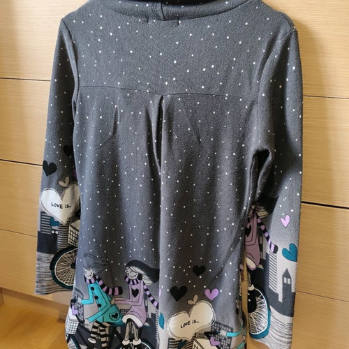 Fleece dress in grey color, like new