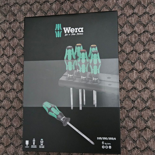 Wera set of 6 screwdrivers new with rack