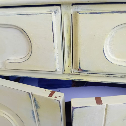 Buffet restored used with yellow chalk finish