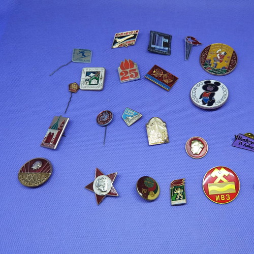 Socialist era badges like new, set of 21 pieces