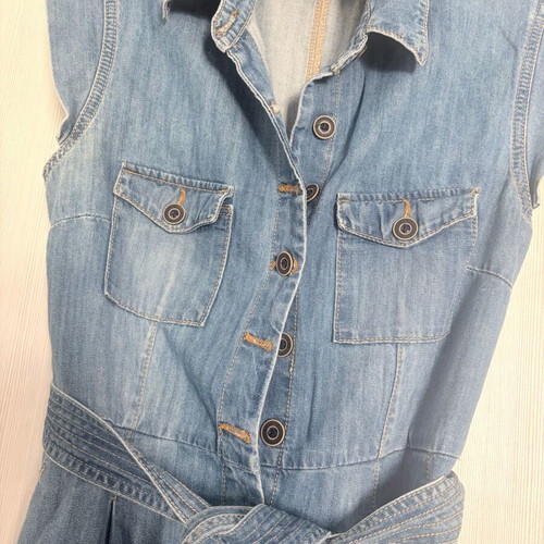 Attrattivo long denim dress, size M, blue