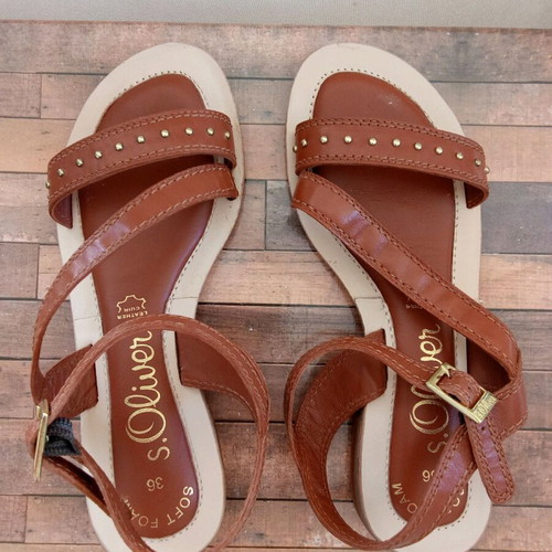 S.Oliver sandals brown size 36 new