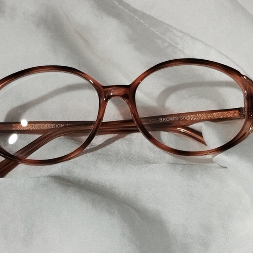 Vintage 90s Italy design eyeglasses brown tortoise shell like new