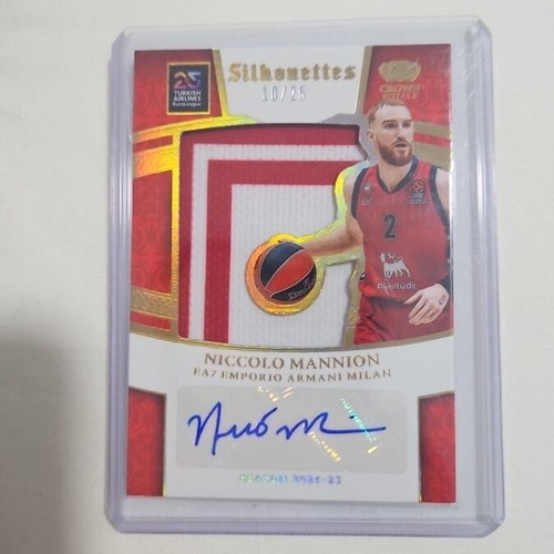 Panini Crown Royale Silhouettes Patch Auto Niccolo Mannion 10/25 Armani Milan new