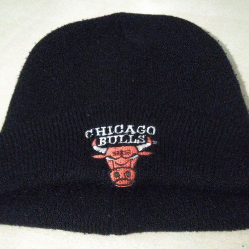 NBA Chicago Bulls winter hat used, authentic collectible 1996