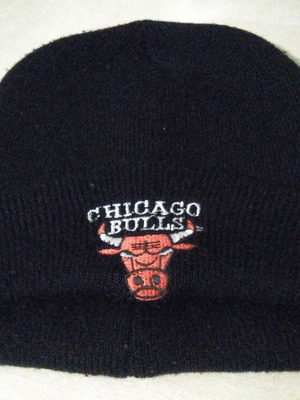 NBA Chicago Bulls winter hat used, authentic collectible 1996