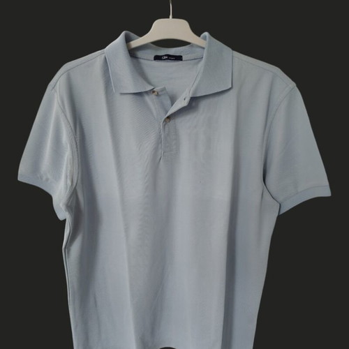 Glou men's polo shirt, light blue, size Large