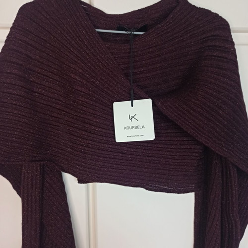 Ioanna Kourbela 2550 Dianalux Shimmering Water cardigan new vintage brown
