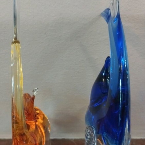 Decorative glass fish Murano style like new