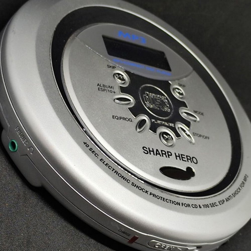 Sharp Hero CDM-23D portable MP3/CD player, vintage