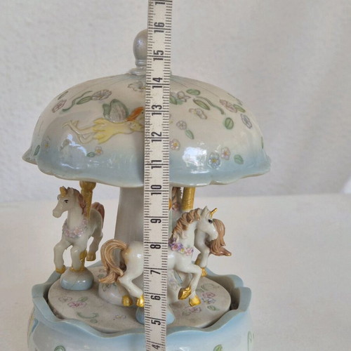 Vintage music carousel with unicorns like new