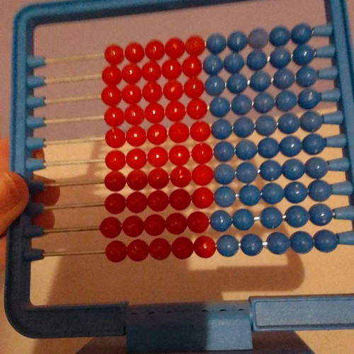 Children's abacus red and blue like new