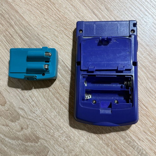 Game Boy Color used with rechargeable battery pack