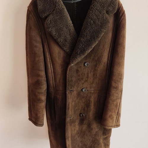 Sheepskin coat like new, warm brown, size 50, Friital Finland
