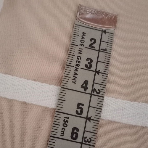 Fakarola cotton ribbon white 1 centimeter new