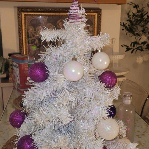 Christmas white tree 60 cm used with decorations
