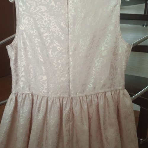 Girls' party dress like new, beige, for 9-10 years old
