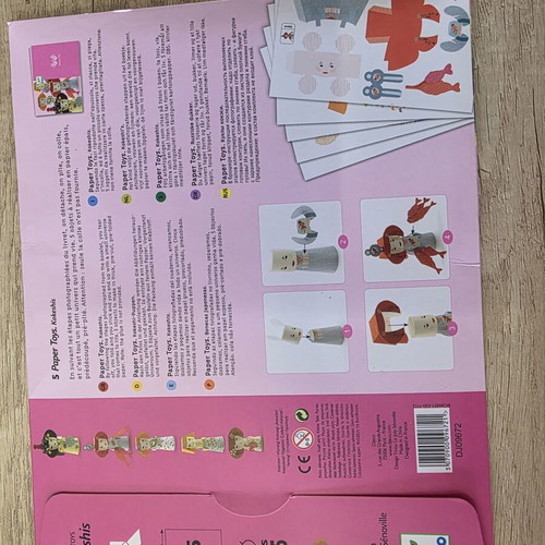 Djeco Paper Toys for Girls, Set of 5, New