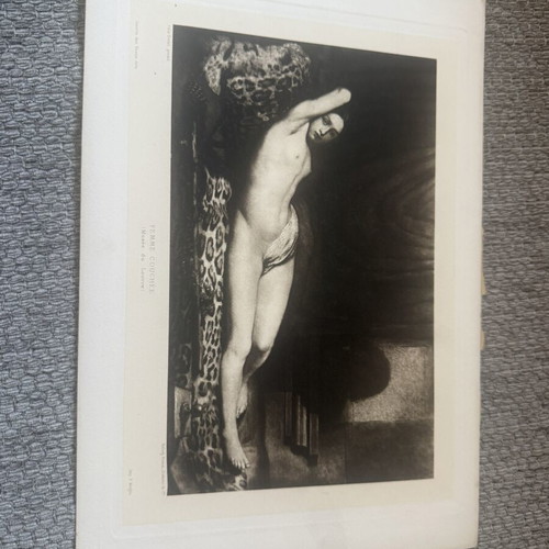 Engraving used, old authentic, 19 x 28 cm