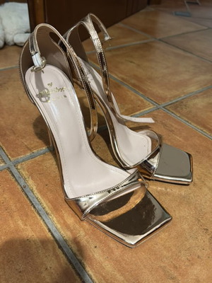 Envi high heel sandal gold pink size 41 like new
