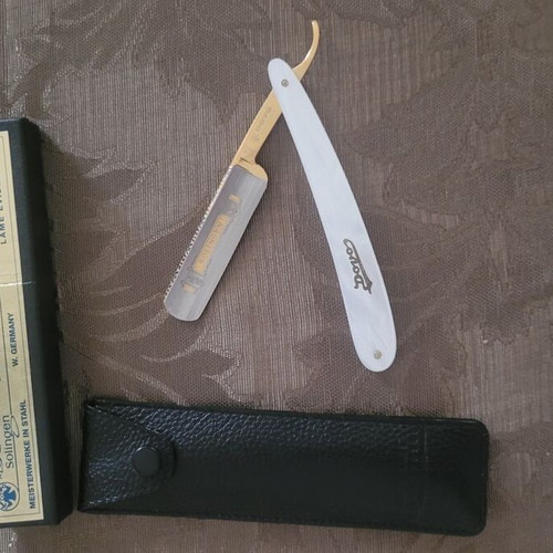 Straight Razor Dovo with Parker Leather Case new