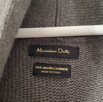 Massimo Dutti poncho size S wool cashmere blend like new, grey with brown details