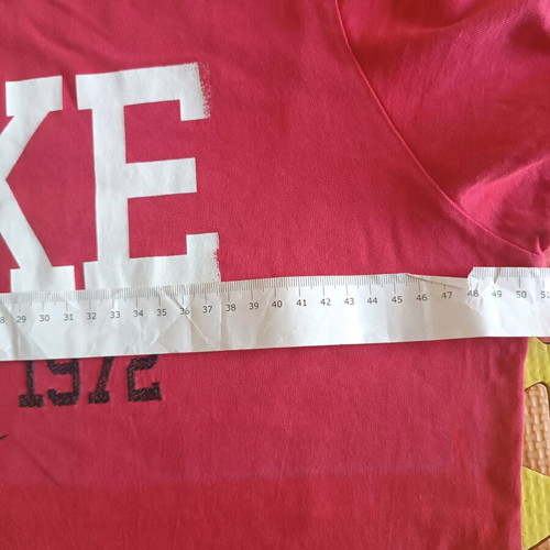 Nike t shirt large red used with wear on print