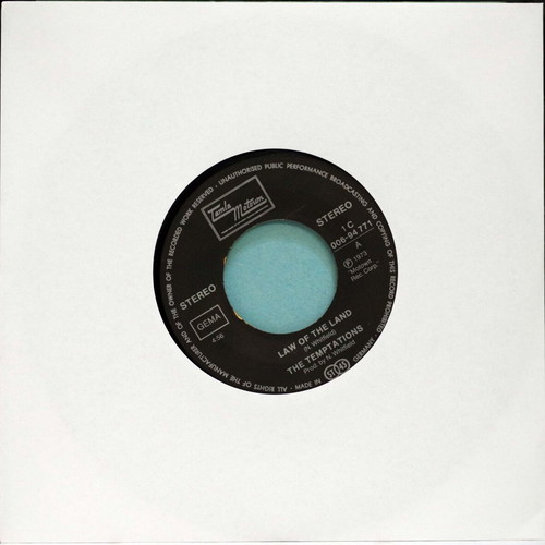 The Temptations Law of the Land & Run Charlie Run 7'' vinyl used, R&B Soul