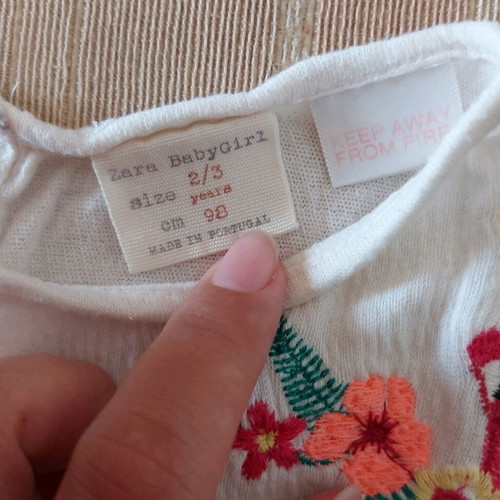 Zara girls blouse white size 98 cm like new