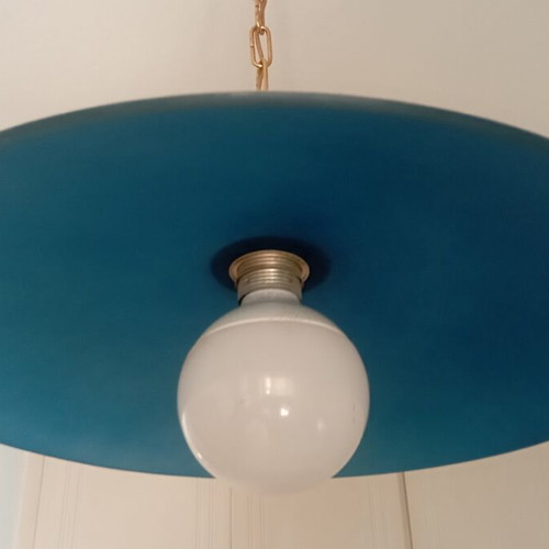 Viokef pendant lamp opal blue like new