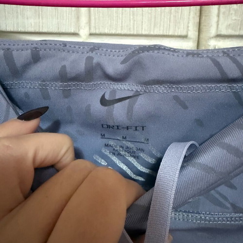Nike women's leggings like new, grey-blue with subtle pattern
