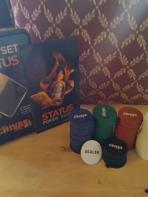 Poker set Chivas collectible, new without cards