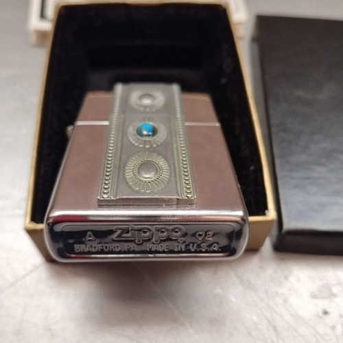 Zippo collectible lighter 2002 Native American turquoise