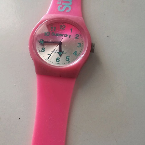 Superdry quartz women's watch like new, pink