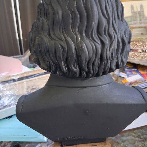 Beethoven Gypsum Bust by Spyros Goggakis like new, signed, 30cm